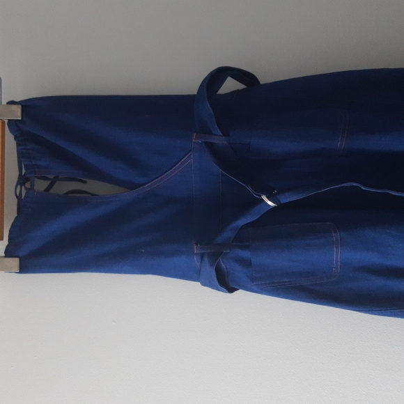 Strapped back denim jumpsuit. - Picture 5 of 5
